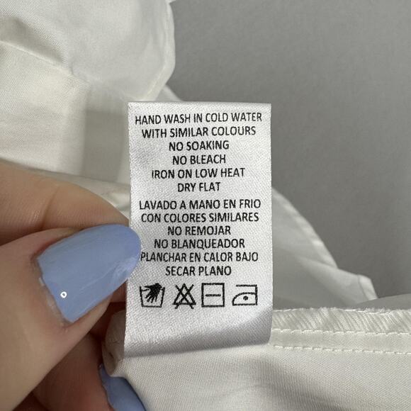 MABLE The Label Dress Womens Medium White Peter Pan Collar Sailor Cottage Preppy - Picture 14 of 14